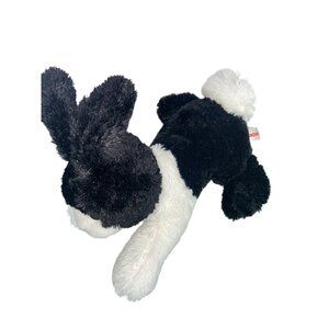 Aurora Black And White Bunny Rabbit Easter‎ Fluffy Tail Stuffed Animal Toy